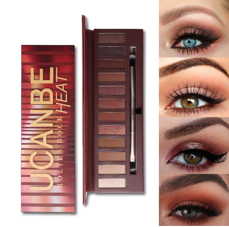 Paleta de Sombras Molten Rock - Tonos Nude, Shimmer y Ahumados