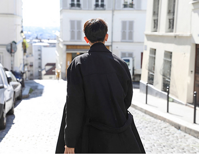 Abrigo Largo de Lana para Hombre - Estilo Coreano Oversized Otoño Invierno - Image 6