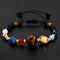 Pulsera de Cuentas de Piedra Natural Sistema Solar Ocho Planetas Galaxia Universo Estrella Guardiana