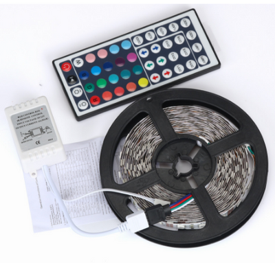 Tira LED de 5m con Control Remoto y Bajo Voltaje 12V Impermeable