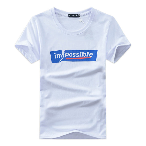 Camiseta de Manga Corta con Estampado de Moda