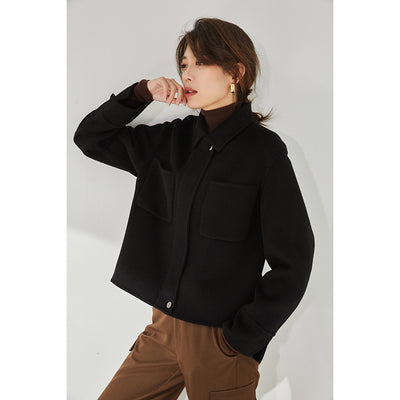 Abrigo de Lana Reversible con Solapa para Mujer - Image 6