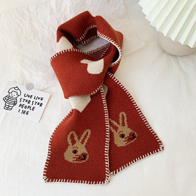 Bufanda Corta de Lana Tejida Cálida Love Rabbit Versátil - Image 8