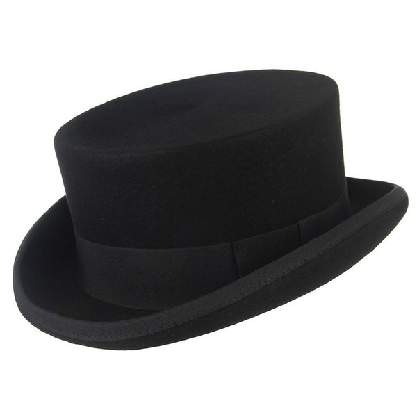 Sombrero de Fieltro de Lana Tipo Cilindro - Unisex para Mago y Eventos