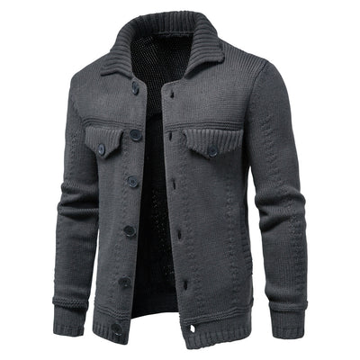 Cardigan Casual de Punto con Solapa para Hombre - Image 15