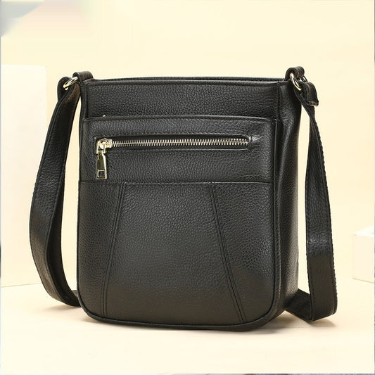 Bolso Mensajero de Cuero Genuino Primera Capa para Mamás Modernas