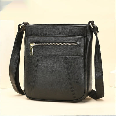 Bolso Mensajero de Cuero Genuino Primera Capa para Mamás Modernas