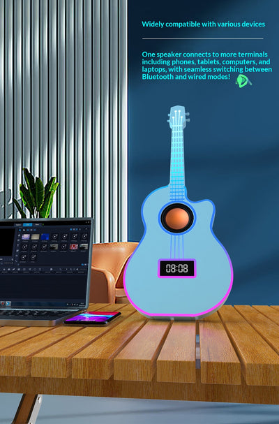 Parlante Bluetooth con Reloj Despertador y Luces Ambientales - Image 8