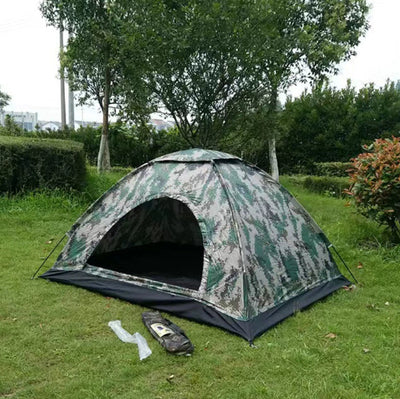 Tienda de Campaña Camuflaje Doble Capa para Camping y Aventuras - Image 5