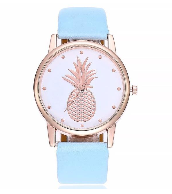 Reloj de Pulsera Coreano con Patrón Piña - Diseño Minimalista Cuarzo