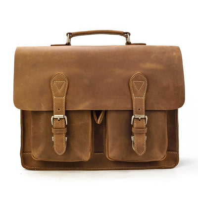 Maletín de Cuero Retro para Hombre - Estilo Ejecutivo Portátil - Image 9