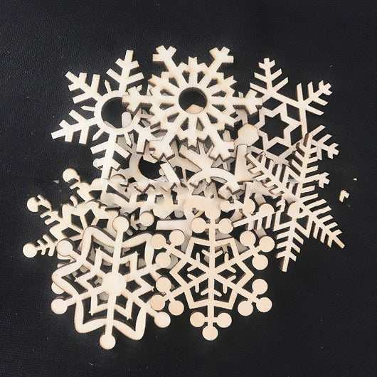 Virutas de Madera Decorativas Copo de Nieve Calado - Image 5