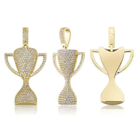 Dije Trophy Hip-hop Personalizado con Circonita Brillante Estilo Europeo - Image 12