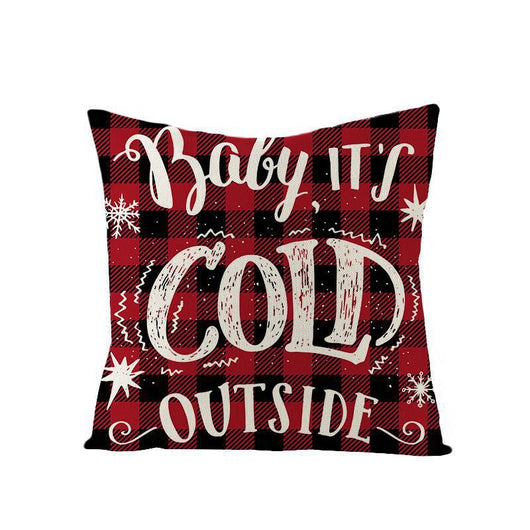 Funda de Cojín Lino Escocés Nórdico Navideño en Oferta - Image 13
