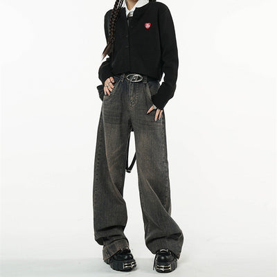 Pantalones Rectos Amplios de Cintura Alta para Mujer - Image 8