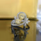 925 Plateado Simple Yellow Diamond Ring Fashion Yellow Diamond No5