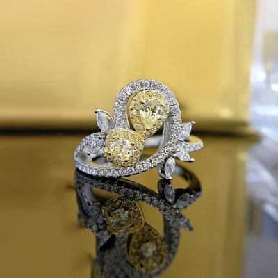 Anillo de Plata 925 con Diamante Amarillo - Diseño Minimalista - Image 6