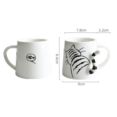 Taza de Cerámica Gato Creativo Japonés - Image 6
