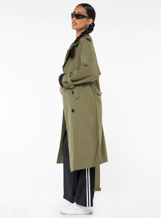 Abrigo Trench Casual Largo para Mujer - Image 11