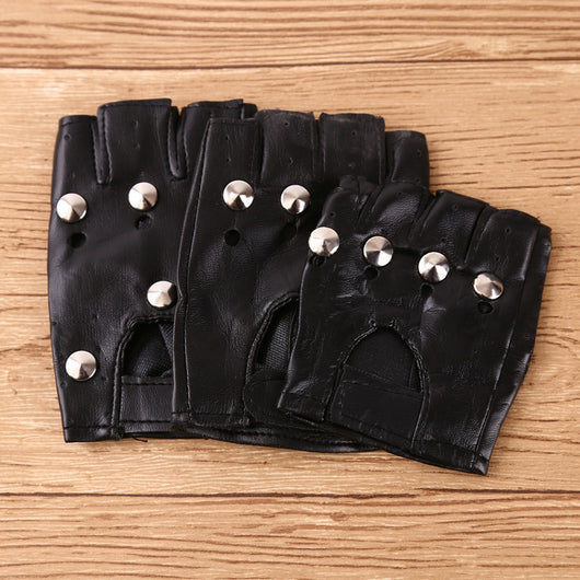 Guantes de Cuero para Hombre con Remaches Fashion Personality - Image 7