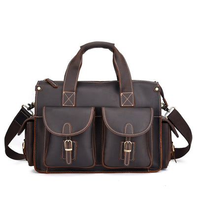 Maletín Ejecutivo de Cuero para Hombre - Estilo Retro Portátil - Image 10