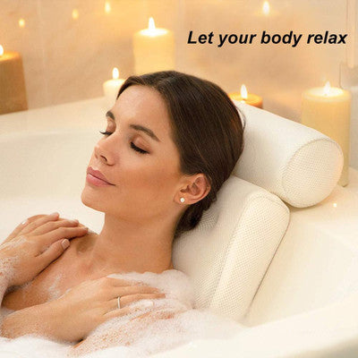Almohada de Baño con 6 Ventosas y Malla 3D - Image 4