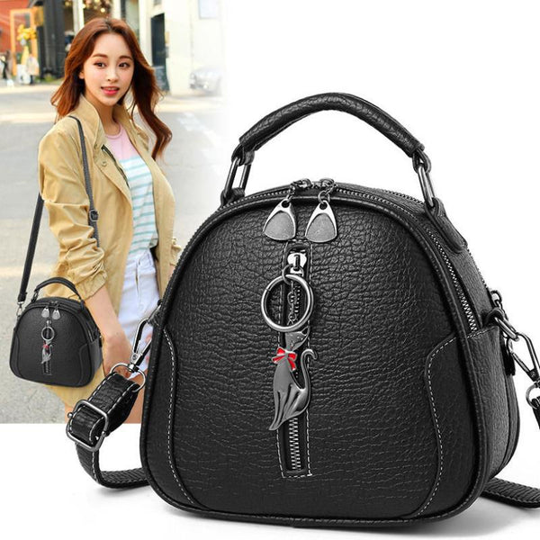Bolso de Hombro Grande con Bandolera y Diseño Redondo Compacto
