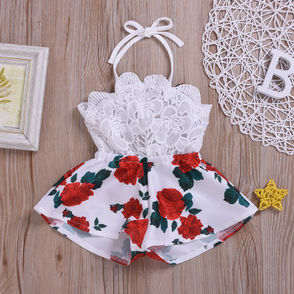 Mono Rose Blanco con Tirantes Ajustables