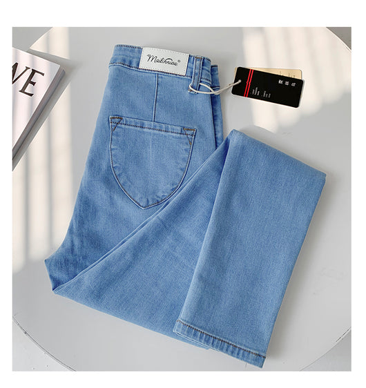 Pantalones Vaqueros Elásticos Cintura Alta para Mujer - Image 8