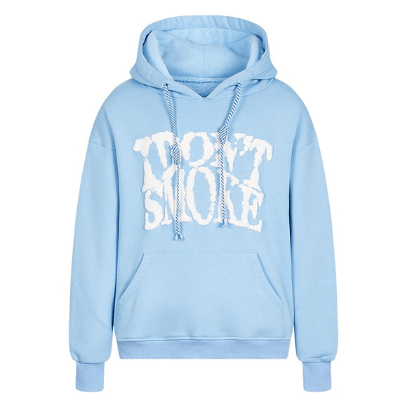 Sudadera de Pareja Cielo Azul y Nubes Blancas - Diseño 3D Dejar de Fumar