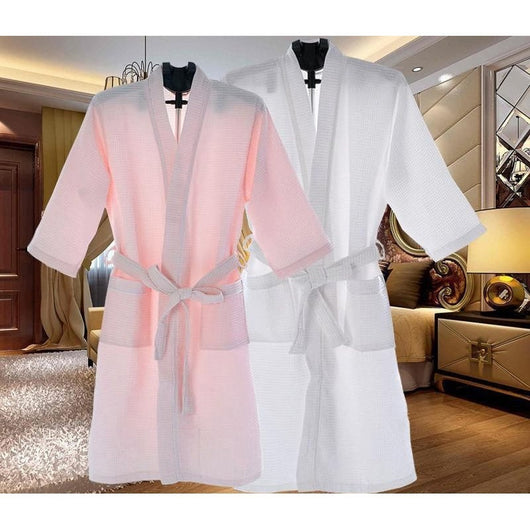 Pijama de Pareja en Tela Waffle - Bata Cómoda para Él y Ella - Image 2