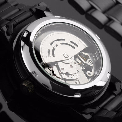 Reloj Automático Mecánico Negro Total para Hombre - Estilo Casual - Image 5