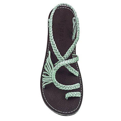 Sandalias Planas Estilo Europeo y Americano para Playa