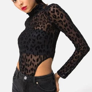 Body de Malla Leopardo Negro - Image 5