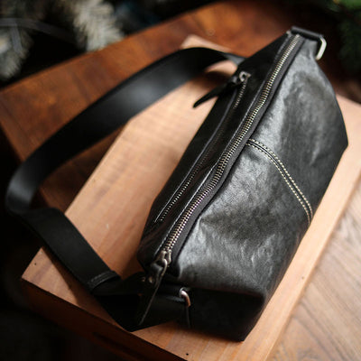 Bolsa Mensajero de Cuero para Hombre - Estilo Casual y Ligero - Image 6