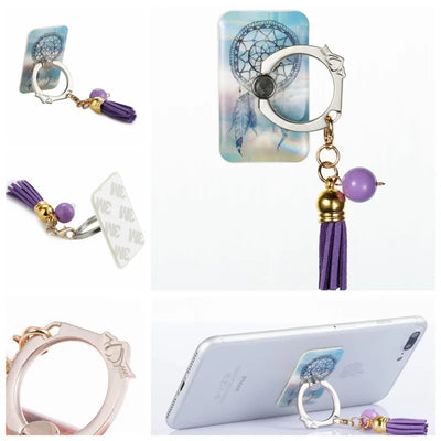 Anillo Soporte para Teléfono con Borlas Metálicas Pintadas a Mano - Image 26