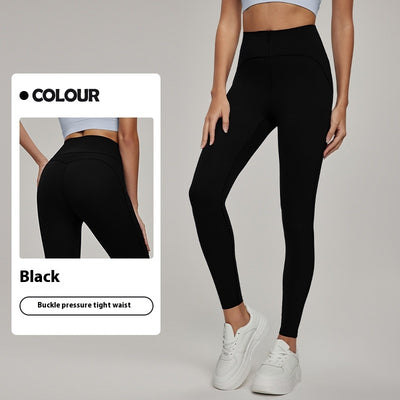 Pantalones Deportivos Levanta Cadera Cintura Alta Sin Costuras - Image 3