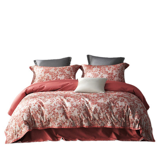 Juego de Cama Jacquard Algodón Puro Estilo Retro Americano 4 Piezas - Image 5