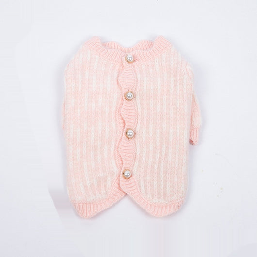 Cardigan Suéter de Perla para Mascotas Otoño e Invierno - Image 7
