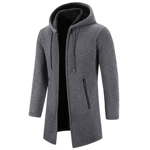Cardigan Hoodie Casual de Hombre con Cierre de Cremallera