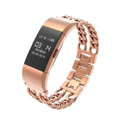 Correa Doble Cadena de Acero Inoxidable para Fitbit Charge 2 - Image 7