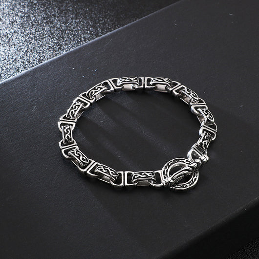 Pulsera de Acero Titanio Estilo Punk Retro para Hombre - Image 10