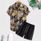 Camisa Casual Estampada de Manga Corta para Hombre