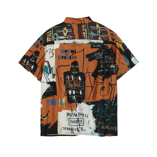 Camisa Hawaiana Estampado Doodle para Mujer - Estilo Personalidad - Image 8