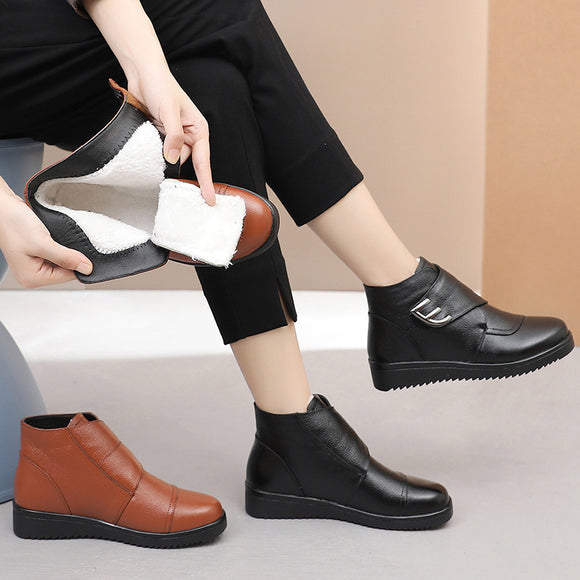 Botas Martin Casuales de Cuero y Suela Blanda para Mujer