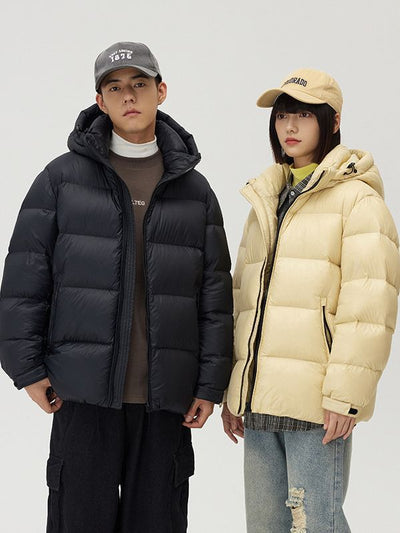 Abrigo de Plumón Grueso para Parejas - Chaqueta Impermeable de Invierno con Capucha - Image 10