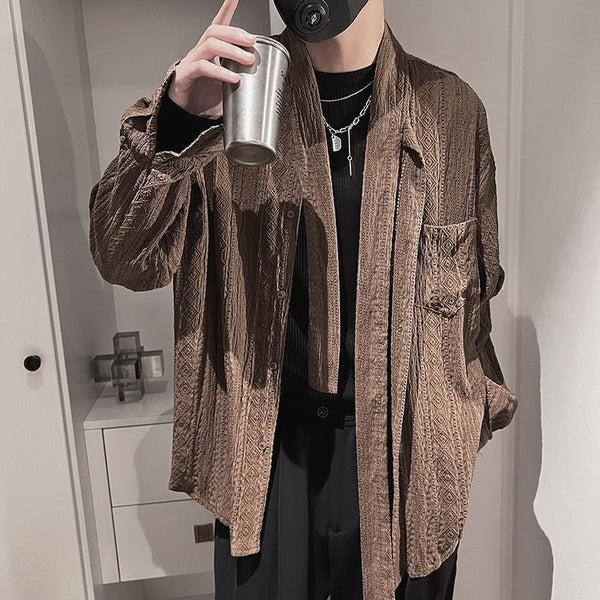 Cardigan Tejido Lujo Casual - Abrigo Medio Largo Versátil
