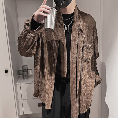 Cardigan Tejido Lujo Casual - Abrigo Medio Largo Versátil