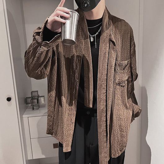 Cardigan Tejido Lujo Casual - Abrigo Medio Largo Versátil