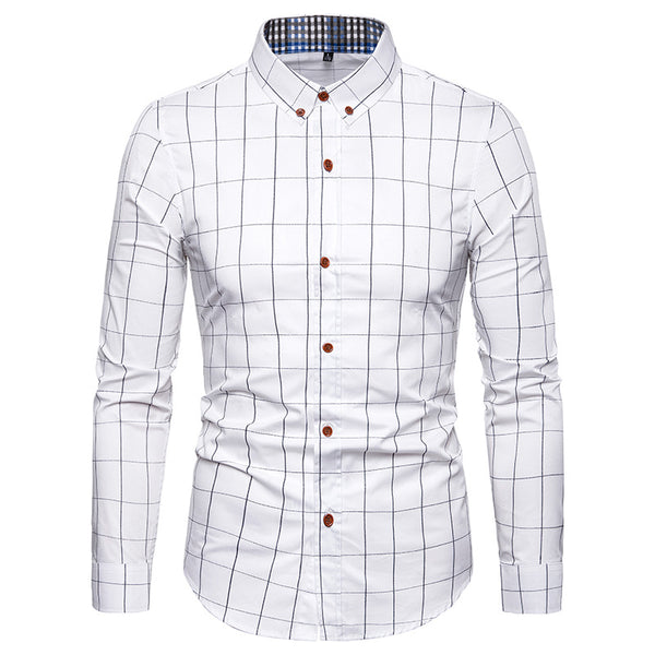 Camisa Estampado Floral Slim Fit Manga Larga para Hombre